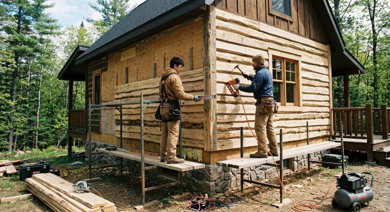 Log Home Siding Installation in Boston, MA