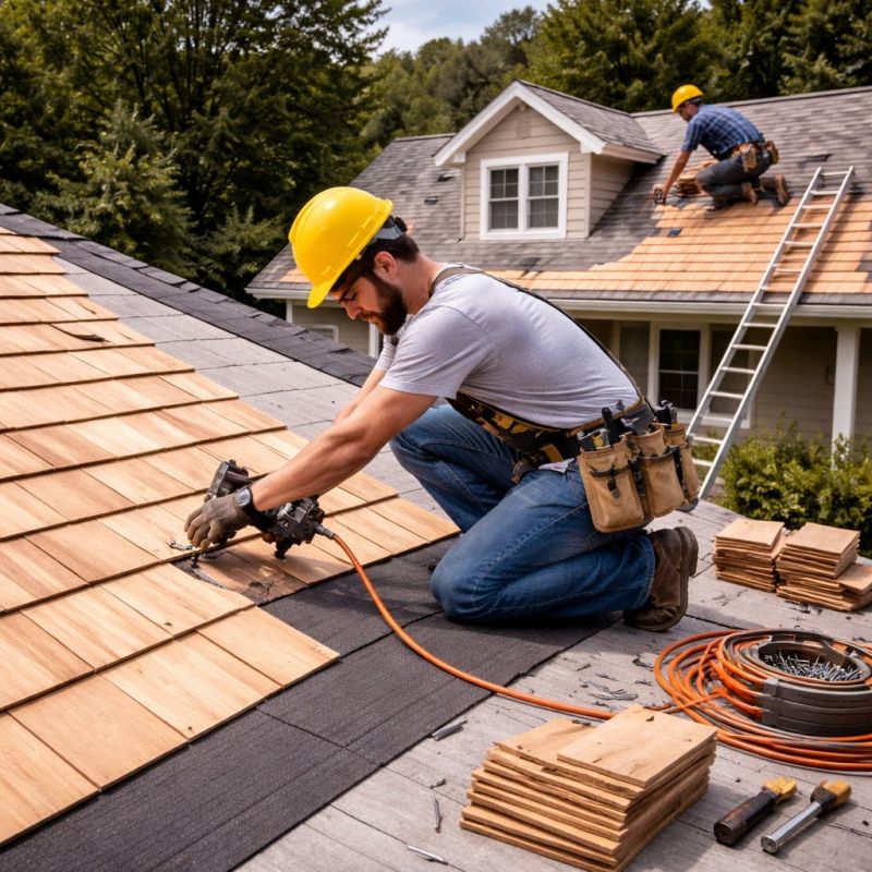Natural Wood Roof Installation in Alexandria, VA